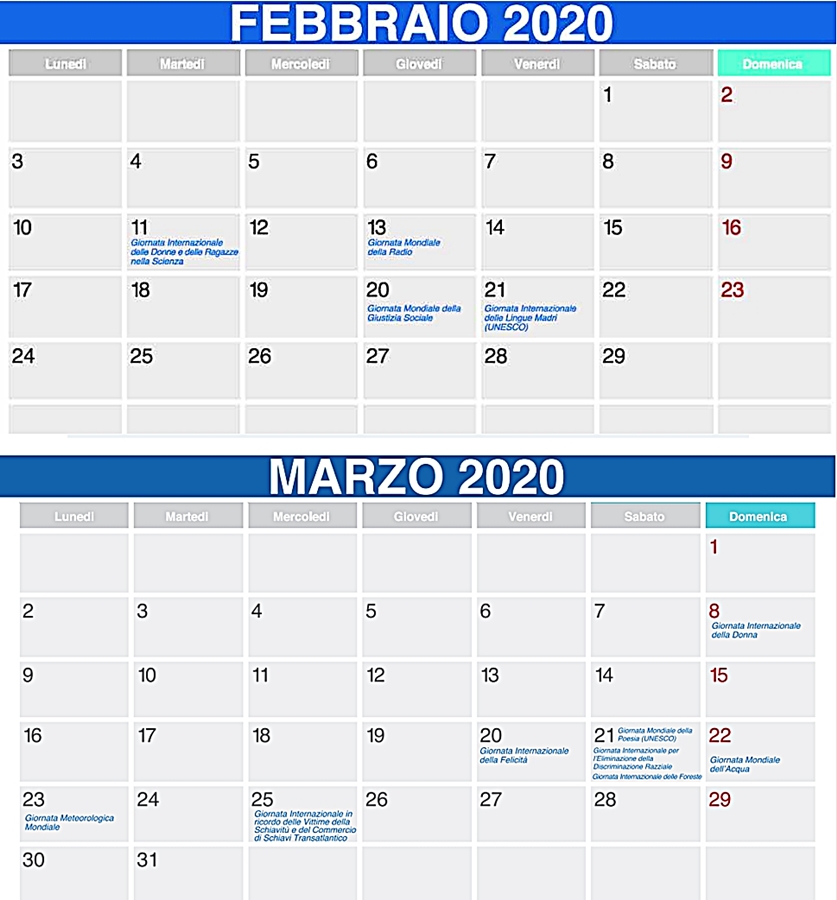 febbraio marzo 2020