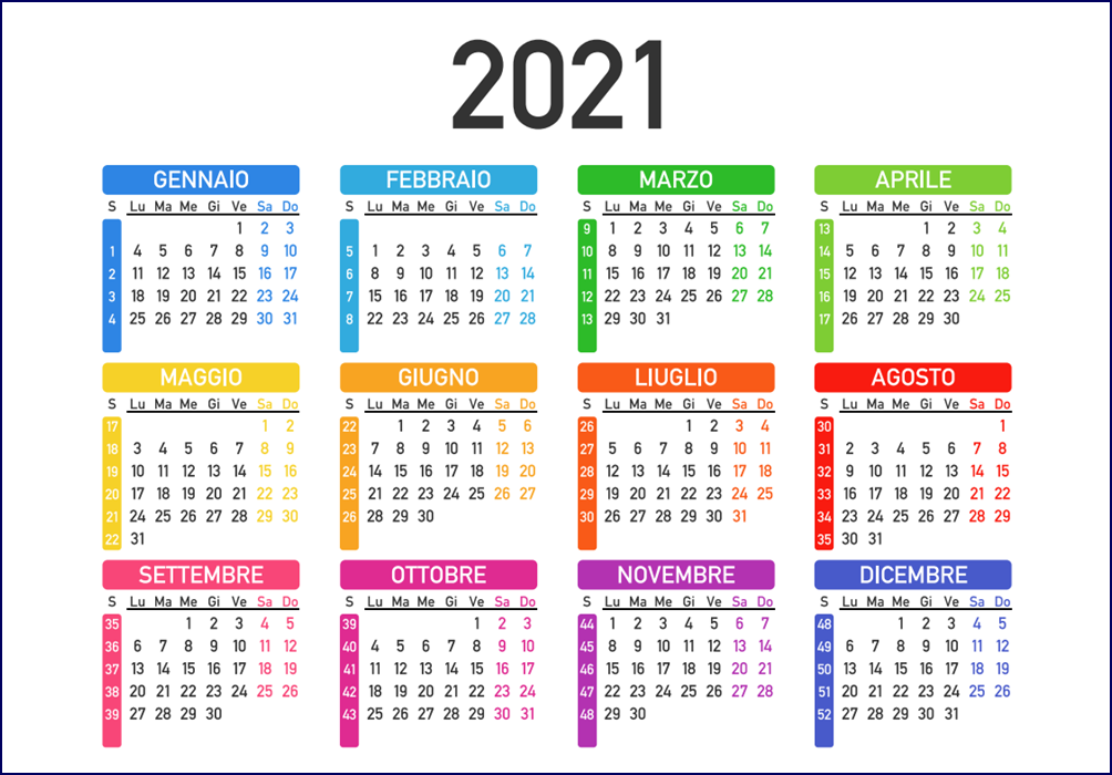 calendario 2021