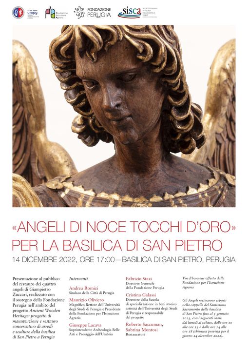 Angeli di noce tocchi d’oro