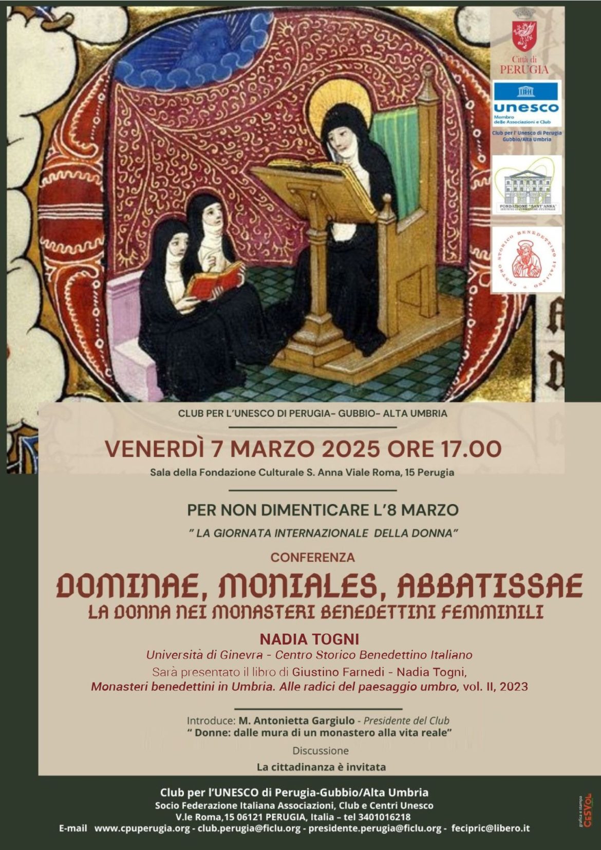 Conferenza "Dominae, moniales, abbatissae"